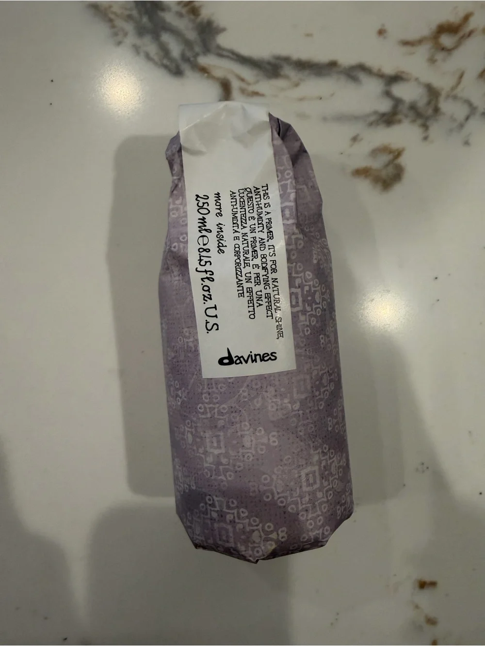 Davines “more inside” this is a primer for natural shine